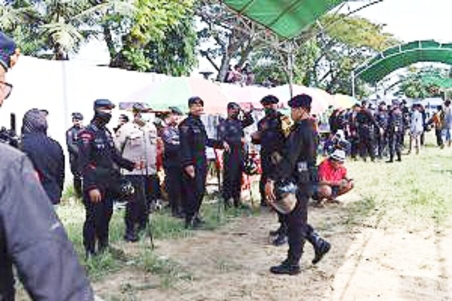 Foto : Pengamanan Oleh Pihak Kepolisian Polres Bangkan