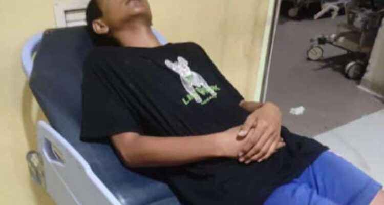 Foto : Korban Saat Berbaring Di Rumah Sakiit Ibnu Sina Gresik