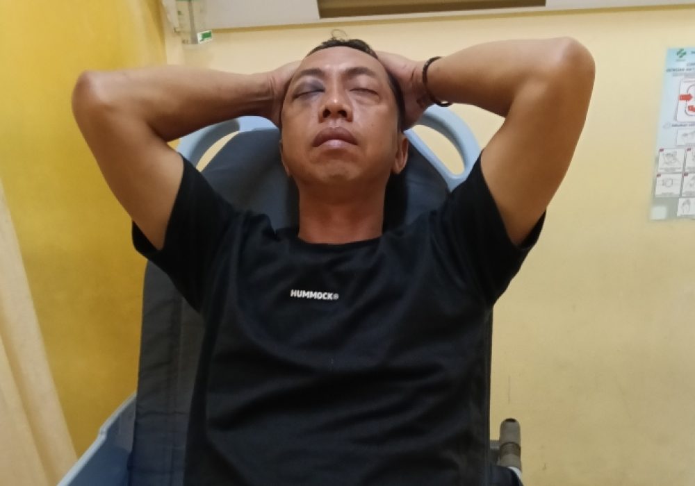 Foto : Dedik Korban Penganiayaan Saat Terbaring Di RS Ibnu Sina Gresik