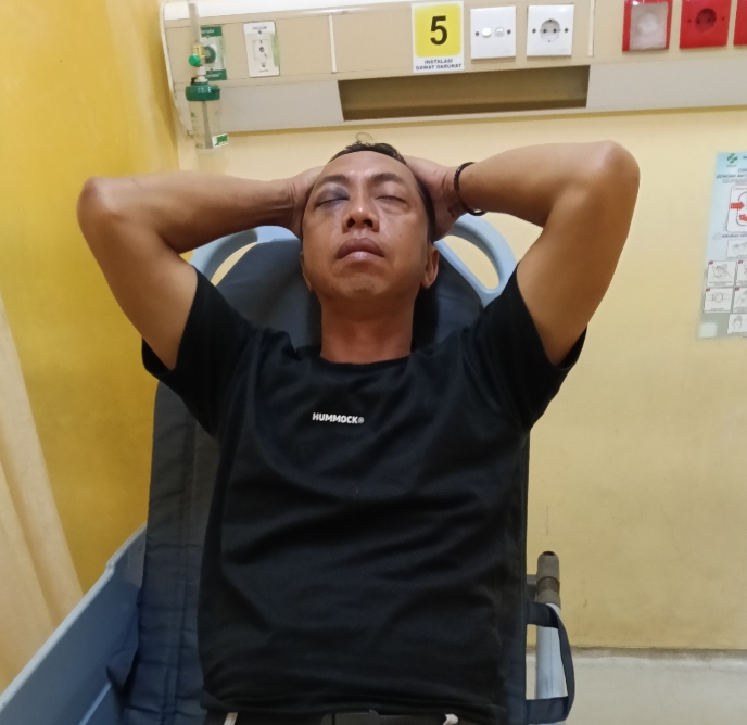 Foto : Dedik Korban Penganiayaan Saat Terbaring Di RS Ibnu Sina Gresik