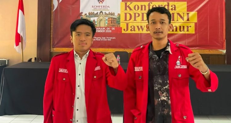 Foto : Kelvin Arisudin dan Michael Purnomo terpilih sebagai Ketua dan Sekretaris DPD GMNI Jawa Timur.