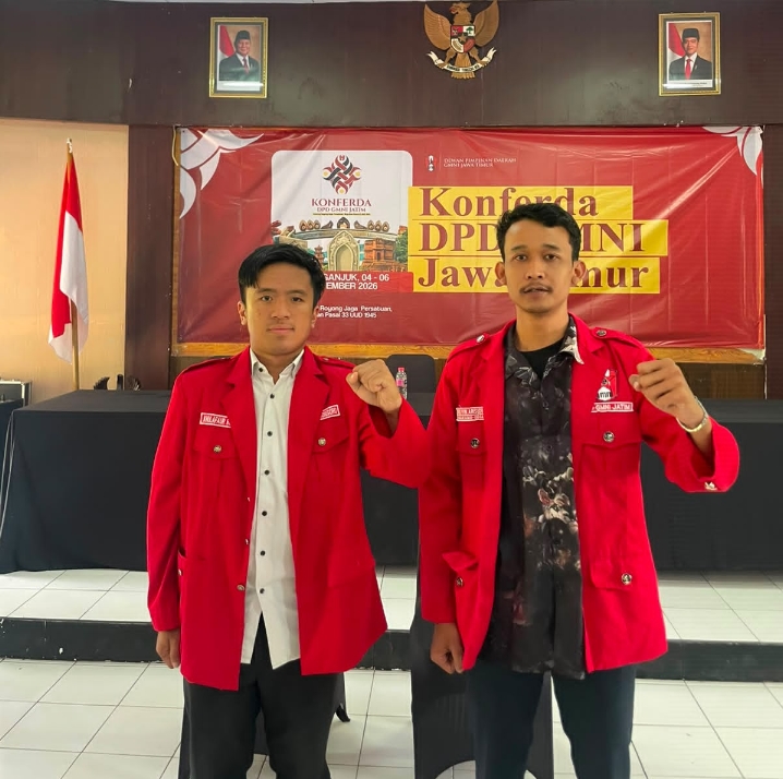 Foto : Kelvin Arisudin dan Michael Purnomo terpilih sebagai Ketua dan Sekretaris DPD GMNI Jawa Timur.